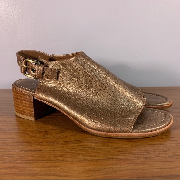 Donald J. Pliner Bronze Heeled Sandals - Picture 1 of 10